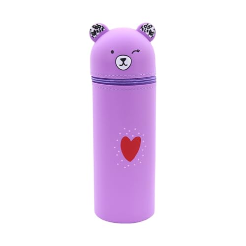 AYNKH Niedliche Schreibwaren-Box, Liebesbär-Federmäppchen, Bären-Federmäppchen, 2-in-1 weiche Silikontasche, aufrechte Schreibwaren-Box, Tier-Stifthalter, Stifthalter, Federmäppchen für Mädchen AYNKH Niedliche Schreibwaren-Box, Liebesbär-Federmäppchen, Bären-Federmäppchen, 2-in-1 weiche Silikontasche, aufrechte Schreibwaren-Box, Tier-Stifthalter, Stifthalter, Federmäppchen für Mädchen von AYNKH