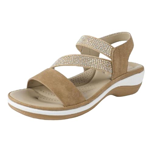 AYOrpeg Damen Sandalen Bequeme Sandale Plateau Freizeitsandale Rutschfeste Outdoorsandale Leichte Sommerschuhe für Outdoor Freizeit(Khaki,40 AYOrpeg Damen Sandalen Bequeme Sandale Plateau Freizeitsandale Rutschfeste Outdoorsandale Leichte Sommerschuhe für Outdoor Freizeit(Khaki,40 von AYOrpeg