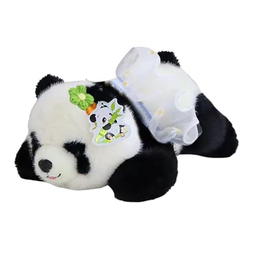 AYOrpeg Plüsch Panda Figur Süßes Sanftes Kuschelweiche Panda Figur Reizendes Kuscheltier Liegt Auf Dem Boden (B, One Size) von AYOrpeg