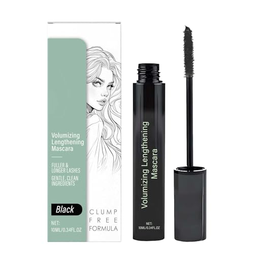 Mascara Wischfest Wasserfest für Maximale Länge mit Volumen Länge und Volumen Tubing Mascara (Schwarz) von AYOrpeg