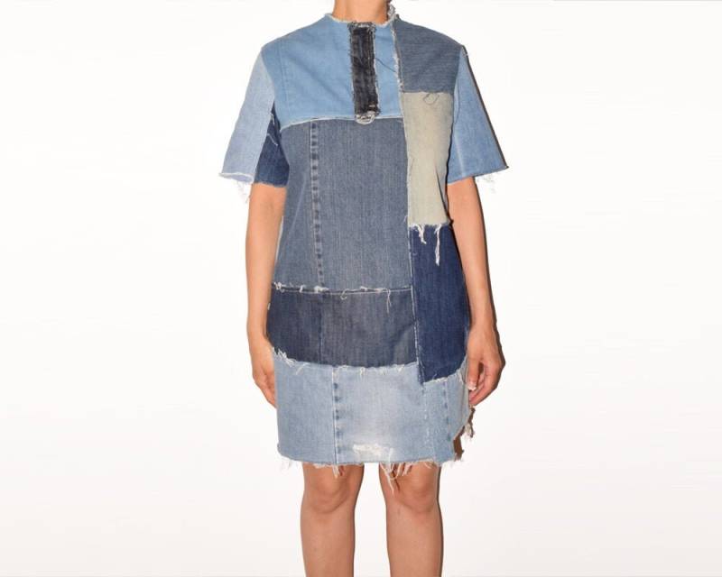 Recyceltes Patchwork-Denim-Kleid - Damen S von AYPEworks