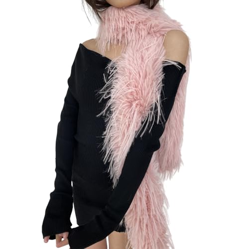 AYPOHU Langer Plüsch Schal Winter Warm Pelzig Kunstpelz Halstuch Büro Halsmanschette Formeller Kragen Für Erwachsene Und Frauen Alles Passend von AYPOHU