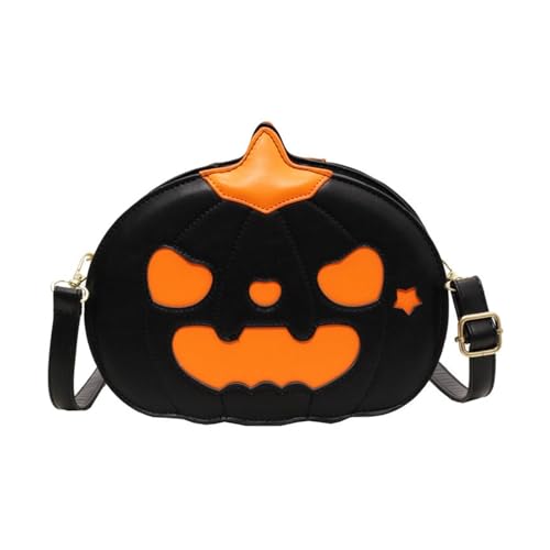 Neuheit Halloween Devil Pumpkin Umhängetasche Für Damen Mit Weichem Polyesterfutter Verstellbarem Riemen PU Umhängetasche von AYPOHU