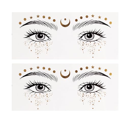 Partybereite Wasserfeste Glitzernde Stern Und Schmetterlings Sommersprossen Aufkleber Gesichts Make Up Aufkleber Für Bühnen Und Kostümveranstaltungen von AYPOHU
