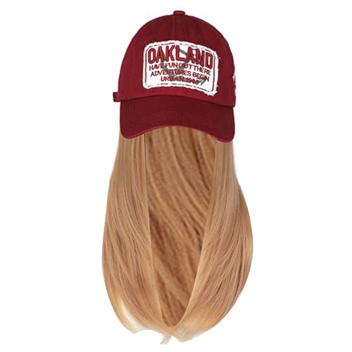 Verstellbare Baseballkappen Mit Geraden Perücken Für Frauen Teenager Cosplay Kostüm Haarperücken Frisur Baseballkappen Kopfbedeckung von AYPOHU