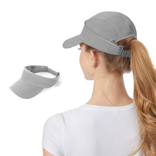 AYPOW Baseball Cap Damen Multifunktional Schnell Trocknend Basecap Sun Visor Cap Leichte Faltbare Sonnenschutz Sommermütze Verstellbar Sonnenhut Outdoor Tennis Golf Sport Running Cap Unisex von AYPOW