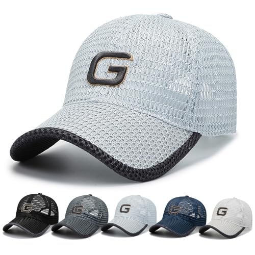 AYPOW Baseball Cap für Herren Damen, Atmungsaktivem Schnelltrocknend Mesh Sportkappe Basecap Sommer, Leichte Verstellbar Snapback Running Kappen Sonnenhut für Golf Tennis Laufen von AYPOW