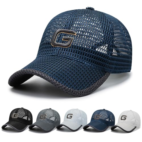 AYPOW Baseball Cap für Herren Damen, Atmungsaktivem Schnelltrocknend Mesh Sportkappe Basecap Sommer, Leichte Verstellbar Snapback Running kappen Sonnenhut für Golf Tennis Laufen von AYPOW