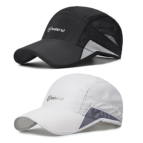 AYPOW Basecap Herren Damen, 2 StüCk Atmungsaktive Sport DüNn Mesh Sommer Kappe, Verstellbar Schnelltrocknend Leichte Sonnenschutz Baseball Cap FüR Outdoor Running Tennis Golf Reisen von AYPOW