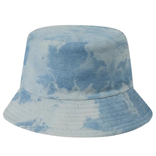AYPOW Fischerhut Baumwolle Bucket Hat Damen Faltbar Sonnenhut, Leicht Reversibel Mützen UV-Schutz Strandhut Beidseitigen Anglerhut, Mode Freizeit Sommerhüte Packable Camping Caps für Reisen Wandern von AYPOW