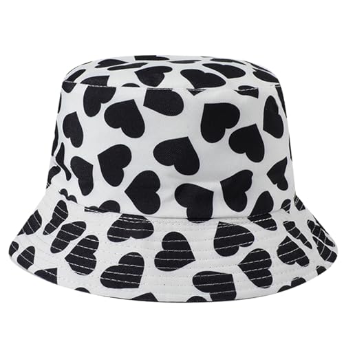 AYPOW Fischerhut Baumwolle Bucket Hat Damen Faltbar Sonnenhut, Leicht Reversibel Mützen UV-Schutz Strandhut Beidseitigen Anglerhut, Mode Freizeit Sommerhüte Packable Camping Caps für Reisen Wandern von AYPOW