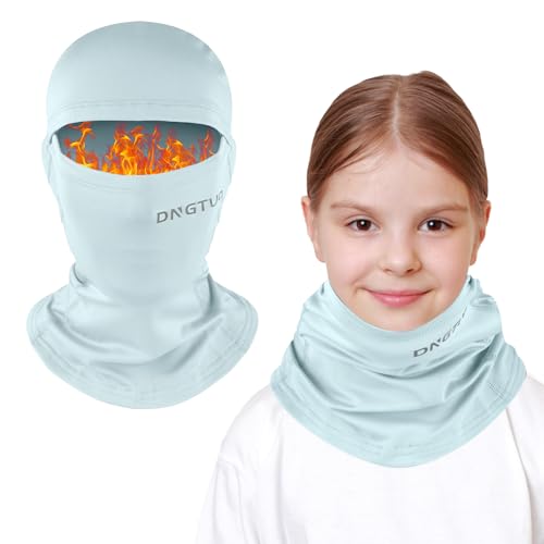 AYPOW Kinder Sturmhaube Winter 4-12, Multifunktional Winddicht Fleece Warm Skimaske Radfahren Gesichtsmaske unter dem Helm, Sturmmaske Mütze mit Halswärmer für Jungen Mädchen, Winter Outdoor Sport von AYPOW