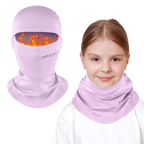 AYPOW Kinder Sturmhaube Winter 4-12, Multifunktional Winddicht Fleece Warm Skimaske Radfahren Gesichtsmaske unter dem Helm, Sturmmaske Mütze mit Halswärmer für Jungen Mädchen, Winter Outdoor Sport von AYPOW
