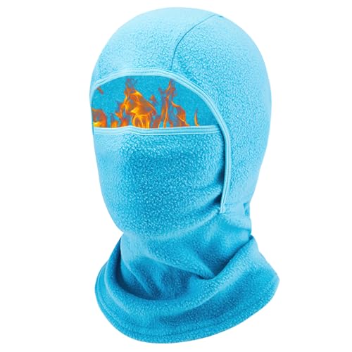 AYPOW Kinder Sturmhaube Winter 4-13, Multifunktional Winddicht Fleece Warm Skimaske Radfahren Gesichtsmaske unter dem Helm, Sturmmaske Mütze mit Halswärmer für Jungen Mädchen, Winter Outdoor Sport von AYPOW