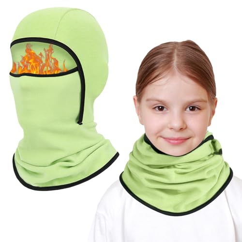 AYPOW Kinder Sturmhaube Winter 6-14, Multifunktional Winddicht Fleece Warm Skimaske Radfahren Gesichtsmaske unter dem Helm, Sturmmaske Mütze mit Halswärmer für Jungen Mädchen, Winter Outdoor Sport von AYPOW