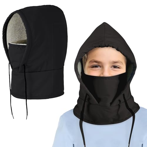 AYPOW Kinder Winter Sturmhaube, Wasserdicht Thermo Fleece Balaclava kinder Gesichtsmaske, Winddicht Schlupfmütze Warme Skimaske Halswärmer Sturmmaske Mütze für Jungen Mädchen 4-8 Winter Outdoor von AYPOW