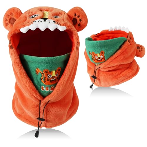 AYPOW Kinder Winter Thermo Fleece Sturmhaube, Skimütze Sturmhauben für Mädchen Cartoon, Kinder Sturmhauben Ski Winter Jungen Mädchen Hut, 3D Tier Gesichtsabdeckung von AYPOW