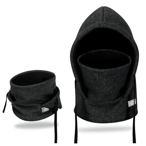 AYPOW Kinder Winter Thermo Fleece Sturmhaube 4-10 Jahre, Multifunktionale Winddichte Gesichtsmaske Skimaske, Warme Strick Fleece Mütze Kapuze Halswärmer Schal für Jungen Mädchen Outdoor-Aktivitäten von AYPOW