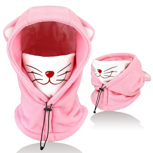 AYPOW Kinder Winter Thermo Fleece Sturmhaube 4-12 Jahre, Multifunktionale Winddichte Verstellbare Gesichtsmaske Skimaske, Warm Mütze Sturmmaske Halswärmer Schal Jungen Mädchen Outdoor-Aktivitäten von AYPOW