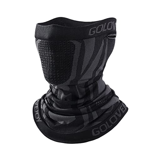 AYPOW Nackenwärmer Gesichtsmaske Herren Damen,Atmungsaktiv Winddicht Multifunktionstuch Outdoor Sportschal Schlauchschal Halswärmer Sturmhaube Halstuch Bandana Sturmhaub für Skifahren Motorrad Fahrrad von AYPOW