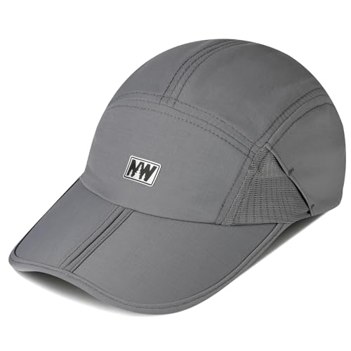 AYPOW Schnell Trocknend Baseballkappe Herren Damen, Leichte Atmungsaktiv Baseball Cap mit Faltbares Schild, Einstellbare Weicher Sommermütze Basecap Laufmütze fur Outdoor-Sport Running Tennis Golf von AYPOW
