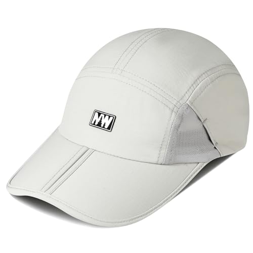 AYPOW Schnell Trocknend Baseballkappe Herren Damen, Leichte Atmungsaktiv Baseball Cap mit Faltbares Schild, Einstellbare Weicher Sommermütze Basecap Laufmütze fur Outdoor-Sport Running Tennis Golf von AYPOW