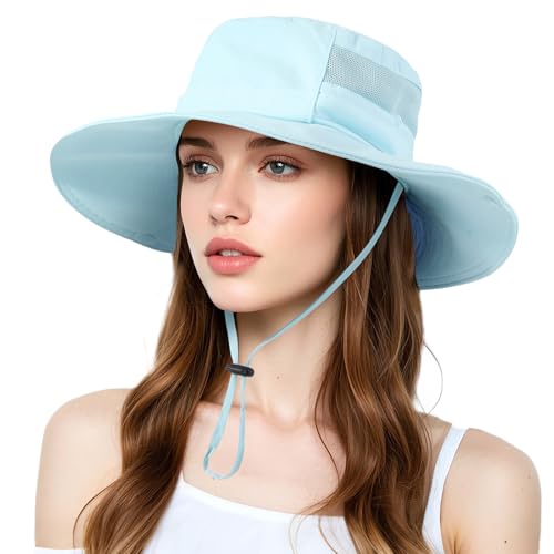 AYPOW Schnelltrocknend Fischerhüte Bucket Hat Unisex Breiter Krempe Sonnenhut, Faltbar Atmungsaktiver Anglerhut FischerMützen, Wasserdichter Outdoor Aktivitäten Cap Camping Reisen Wandern Damen Frauen von AYPOW