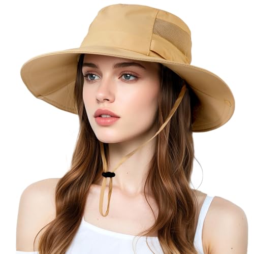 AYPOW Schnelltrocknend Fischerhüte Bucket Hat Unisex Breiter Krempe Sonnenhut, Faltbar Atmungsaktiver Anglerhut FischerMützen, Wasserdichter Outdoor Aktivitäten Cap Camping Reisen Wandern Damen Frauen von AYPOW