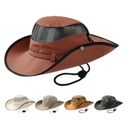 AYPOW Unisex Sonnenhut UV-Schutz, Faltbarer Bucket Hat Anglerhut mit Breiter Krempe, Leichter Atmungsaktiver Fischerhut Boonie Hut, Verstaubare Safari Hut Sommerhut Eimerhut für Herren Damen Outdoor von AYPOW