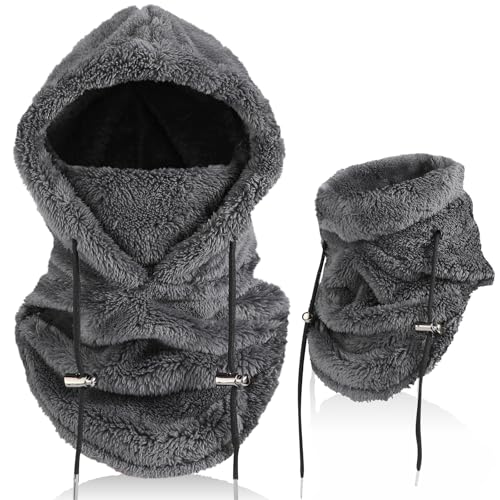 AYPOW Winter Thermo Fleece Sturmhaube Herren Damen, Multifunktionale Outdoor Winddicht Gesichtshaube Warm Skimaske mit Nackenwärmer Halswärmer, Unisex Gesichtsmaske Radfahren Motorräder Wandern Laufen von AYPOW