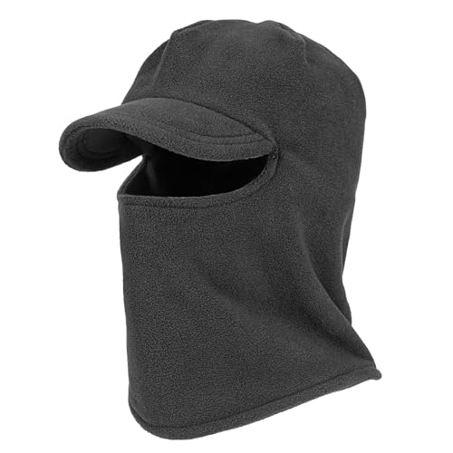 AYPOW Winter Thermo Fleece Sturmhaube mit Krempe Herren Damen, Winddicht Warm Gesichtshaube Skimaske, Outdoor-Sportarten Fleece Mütze Kapuze mit Nackenwärmer, Gesichtsmaske Radfahren Wandern Laufen von AYPOW