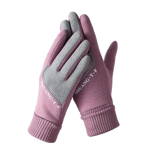 AYPOW Winter Thermo Sport Handschuhe Damen, Darlon Ultra Warm Winddichte Anti-Rutsch Touchscreen Handschuhe mit Fleece Futter, Outdoor Sportarten Tägliches Laufen Radfahren Wandern Fahren Handschuhe von AYPOW