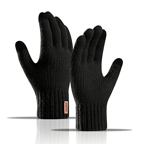 AYPOW Winter Warme Strickhandschuhe Unisex, Touchscreen Thermo-Fleece Gefütterte Handschuhe, Damen und Herren Outdoor-Sport Laufen Radfahren Wandern Fahren Arbeits handschuhe von AYPOW