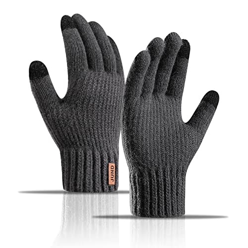 AYPOW Winter Warme Strickhandschuhe Unisex, Touchscreen Thermo-Fleece Gefütterte Handschuhe, Damen und Herren Outdoor-Sport Laufen Radfahren Wandern Fahren Arbeits handschuhe von AYPOW