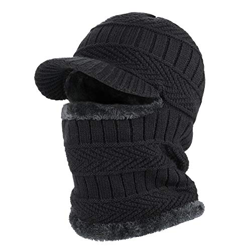 AYPOW Wintermantel aus Sturmhaube mit flexiblem Halswärmer, winddichter, Unisex Warmer Ski-Gesichtsmaske für Outdoor-Sportarten-Schwarz von AYPOW