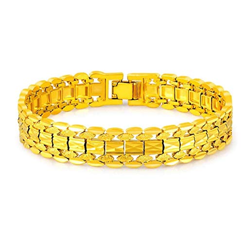 AYRSJCL Herren Gold-Armband 24k überzog Cuban Link 12mm Heavy Chain Schmuck von AYRSJCL