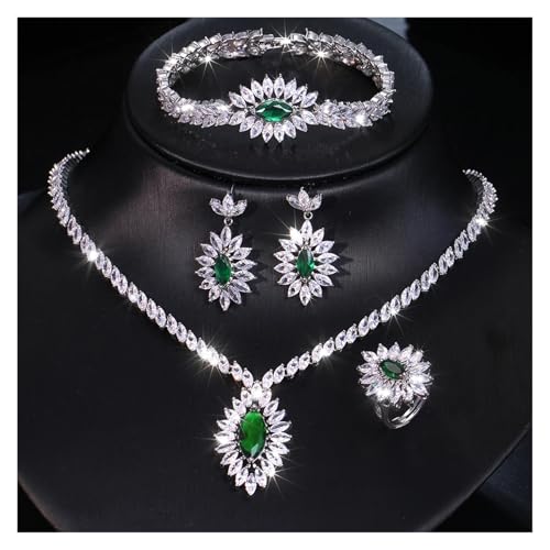 AYRTEGI VNJUGF 4 Stück Braut Hochzeit Grüner Stein Kristall Partykleid Fein for Frauen wanglan(266 green) von AYRTEGI