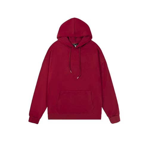 AYSDSKI Herren Hoodie Einfarbig Kapuzenpullover Langarm Sweatshirts mit Kapuze Männer Casual Pullover Kordelzug Hoody mit Tasche Leicht Sport Übergangsjacke Basic Winter Hoodies von AYSDSKI