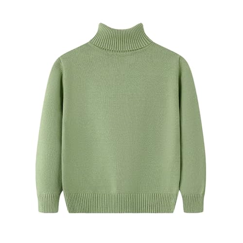 AYSDSKI Strickpullover Teenager Mädchen Jungen Rollkragen Pullover Einfarbig Warmer Strickpulli Langarm Oberteil Kinder Rollkragenpullover Casual Modische Pulli Basic Baumwoll Tops 2-15 Jahre von AYSDSKI