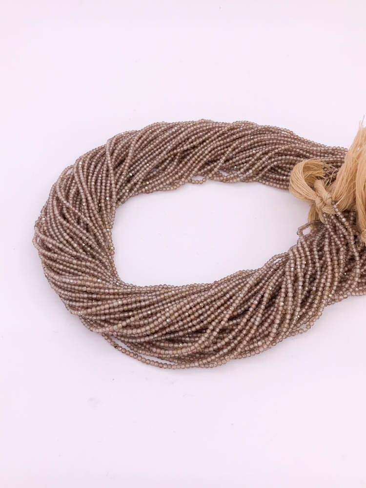 Natürliche Zirkon Super Feine Fct. Perle, 1mm 13 Zoll Strang, Alike Champain Diamanten, Garantiert Fein Durch Ganze1299 von AYSJewels