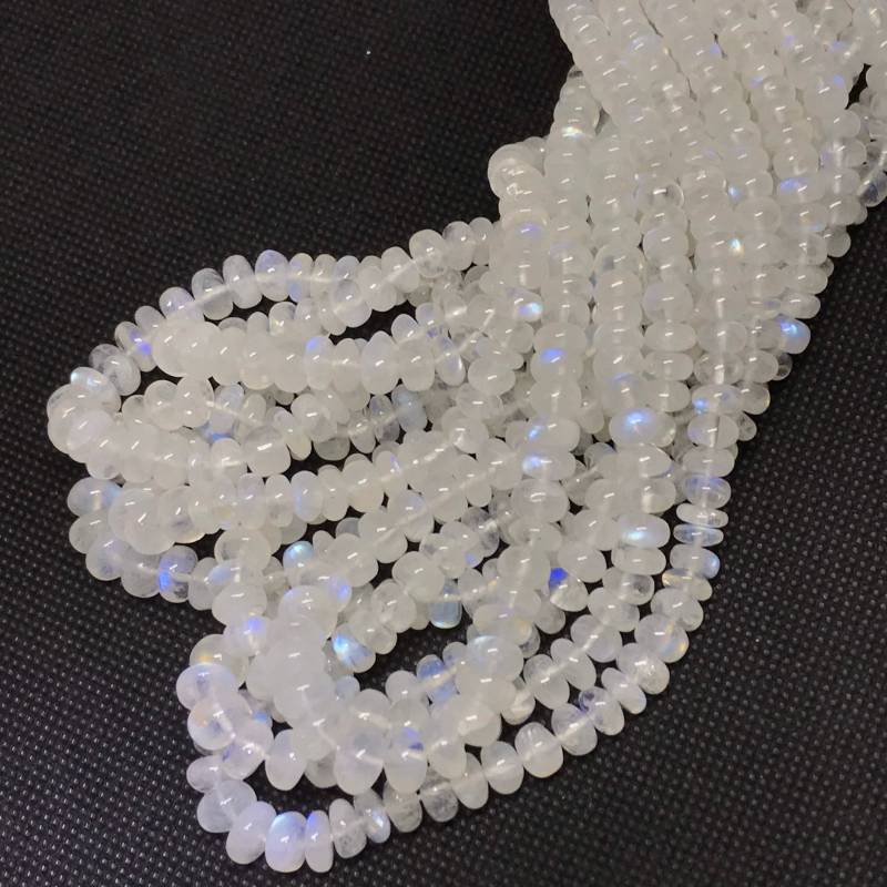 Regenbogen Mondstein Aaa Top Qualität Rondale 5 Bis 7 Mm, Graduiert, 18 Zoll Ful Lstrand Starkes Regenbogenfeuer Auf Jeder Perle 100% Natur | #857 von AYSJewels