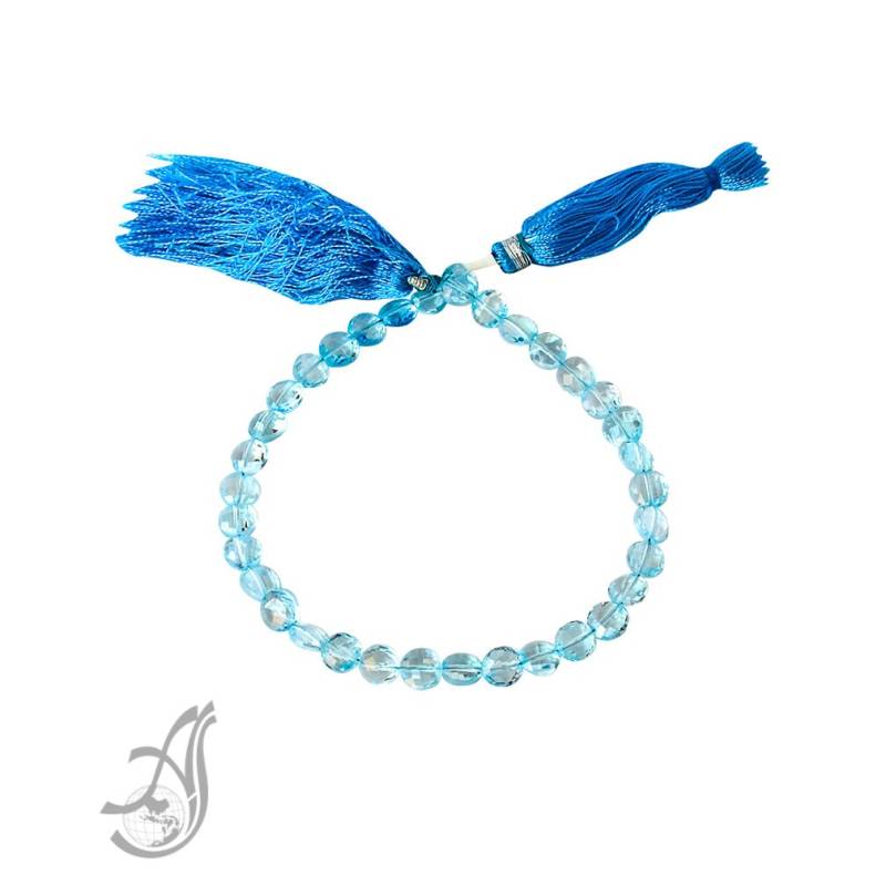 Sky Blue Topas Münze Facettiert 6 Mm 8-Zoll-strang, Zoll, Schönes Hellblau. Kreativ. | #665 von AYSJewels