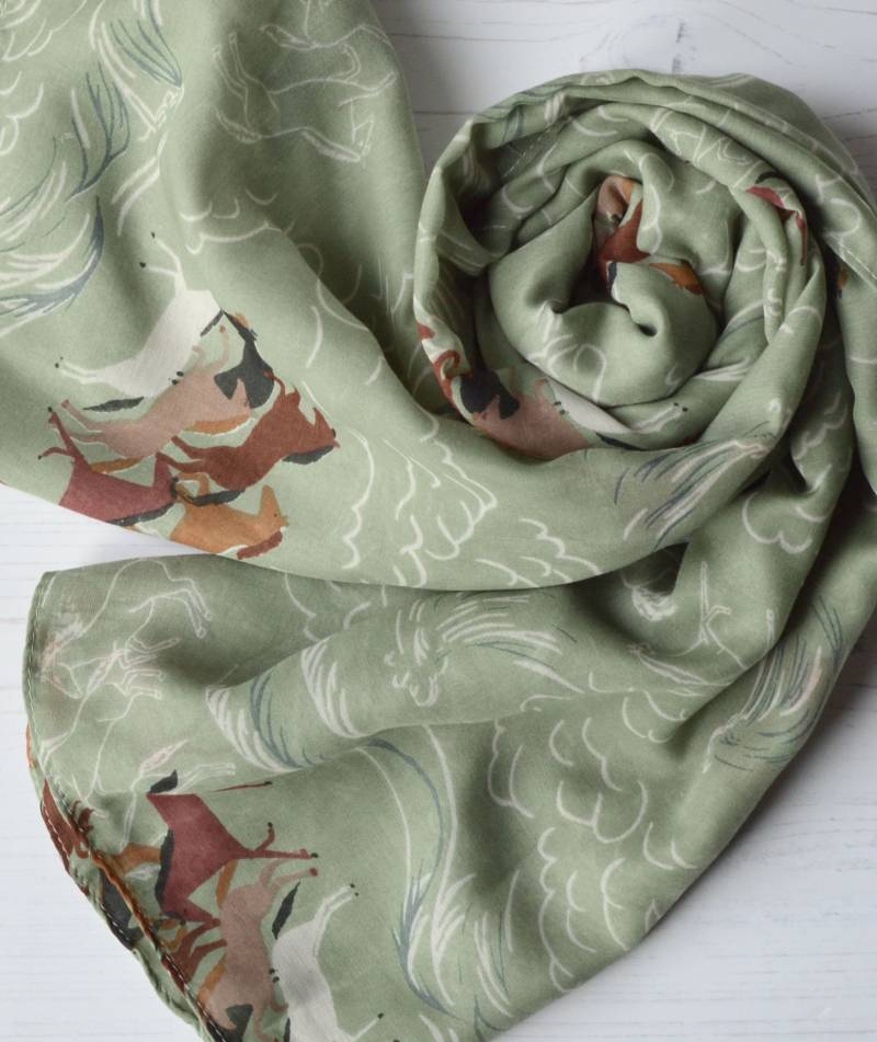 Leichter Schal Mit Pferde Design von AYStudioUK