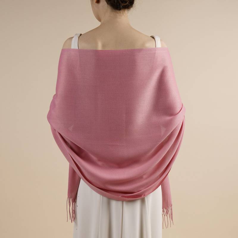 Sekunden Verkauf April Rose Pink Pashmina Weiche Leichte Große Besondere Anlass Wickeln Mit Quasten von AYStudioUK