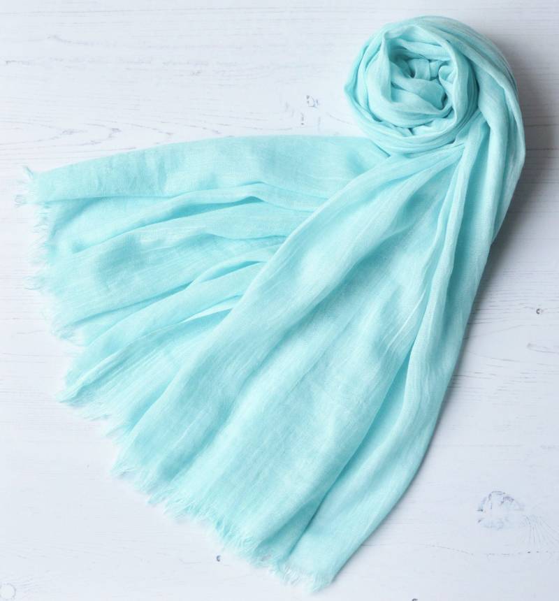 Türkisblau Grün Schal Groß Super Weiche Leichte Feingewebe Semi Schiere Pastell Modal Mischung Wrap von AYStudioUK
