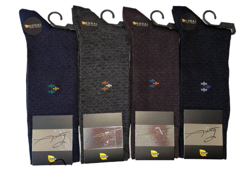 AYTUĞ Businesssocken 4 Paar Herren Modal Business Socken – Nahtlos & Atmungsaktiv – 41-45 von AYTUĞ