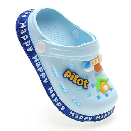 AYUEBO Kinder Clogs Jungen Mädchen Pantoletten Unisex Hausschuhe Gartenschuhe Strand Sandalen Slip Badeschuhe Gummi Gartenclogs Outdoor Sommer Latschen On Flach von AYUEBO