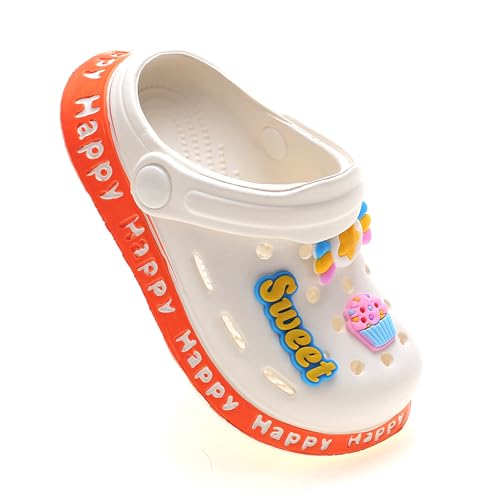 AYUEBO Kinder Clogs Jungen Mädchen Pantoletten Unisex Hausschuhe Gartenschuhe Strand Sandalen Slip Badeschuhe Gummi Gartenclogs Outdoor Sommer Latschen On Flach von AYUEBO