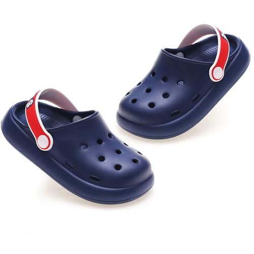 AYUEBO Kinder Clogs Pantoletten Mädchen Jungen Sommer Unisex Hausschuhe Gartenschuhe Strand Sandalen Slip Badeschuhe Gummi Gartenclogs Outdoor On Flach von AYUEBO