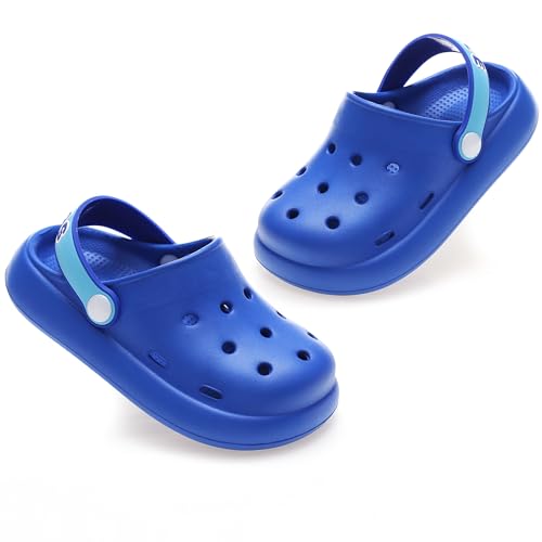 AYUEBO Kinder Clogs Pantoletten Mädchen Jungen Sommer Unisex Hausschuhe Gartenschuhe Strand Sandalen Slip Badeschuhe Gummi Gartenclogs Outdoor On Flach von AYUEBO